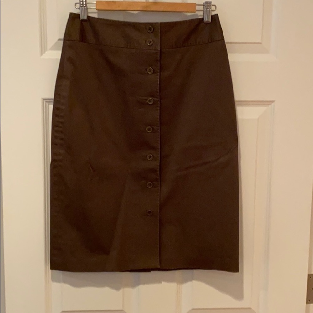 Brooks Brothers pencil button down skirt. So cute!